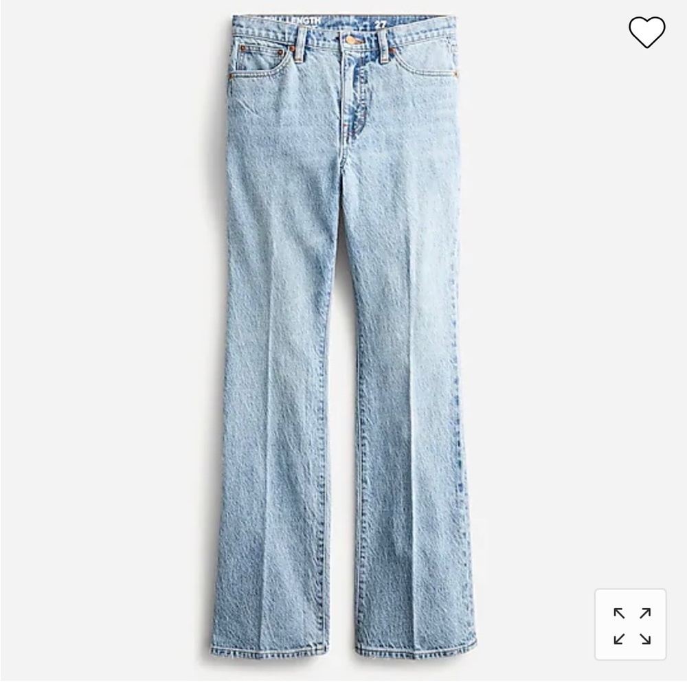 NWT Full-length demi-boot jean in Light Indigo wash